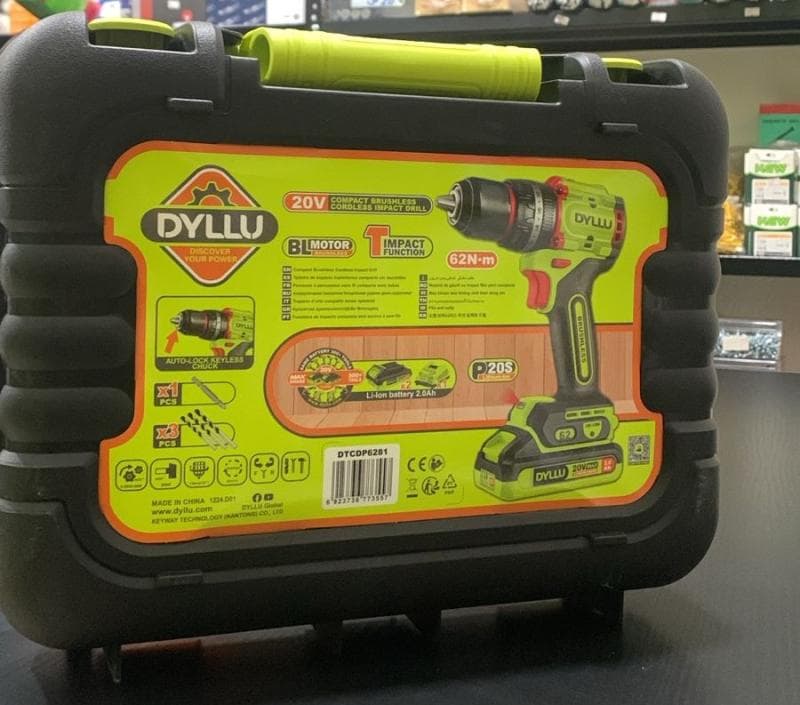 DYLLU 20V Compact Brushless Cordless Impact Drill