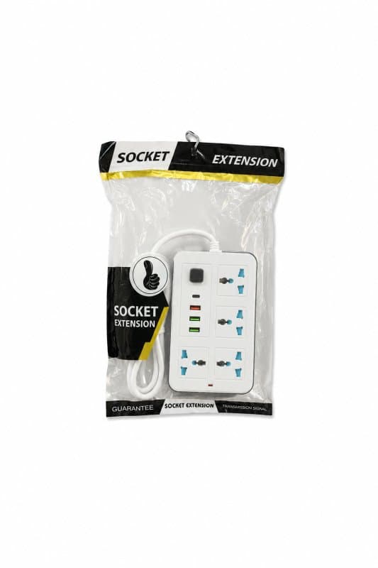 Power Socket Extension with USB & Type-C Ports