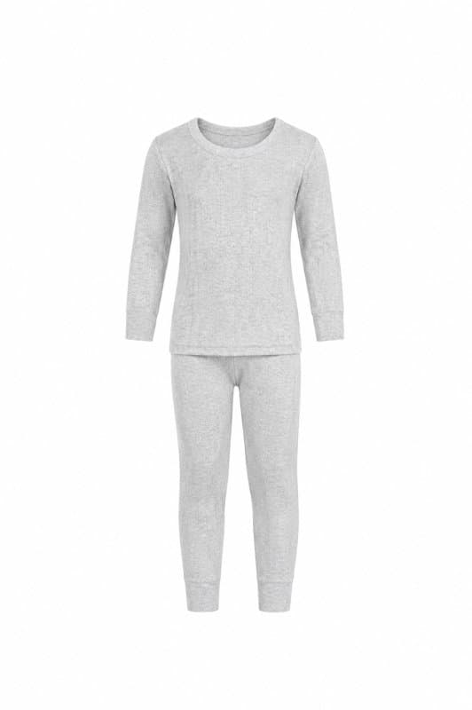 Boy's Thermal Underwear Set 90% Cotton grey 2429