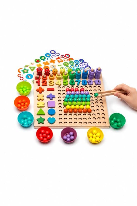 Logarithmic Plate With Beads Educational Toy