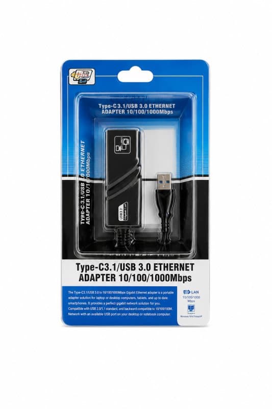 USB ETHERNET ADAPTER 3.0 TYPE C