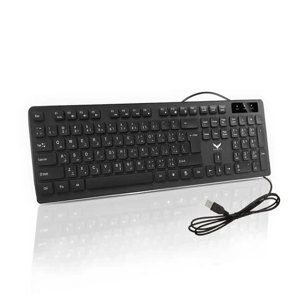 BUEROTIKA BK101U USB Keyboard – Multimedia, English-Arabic Layout