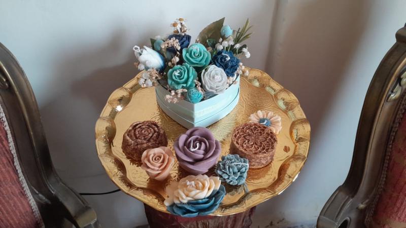 Handmade wax bouquet