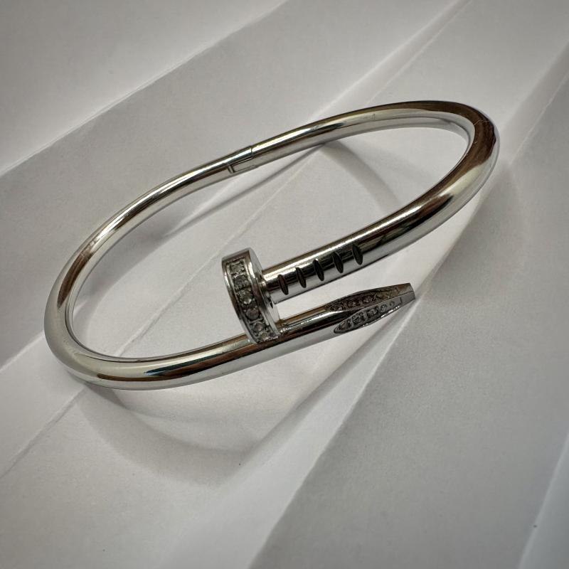 Cart*er Le Clou Bracelet with zircon - Silver
