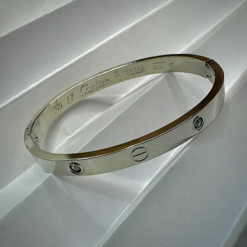 Cart*er Love Bracelet with zircon - Silver