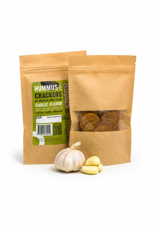 Hummus Crackers Garlic Flavor