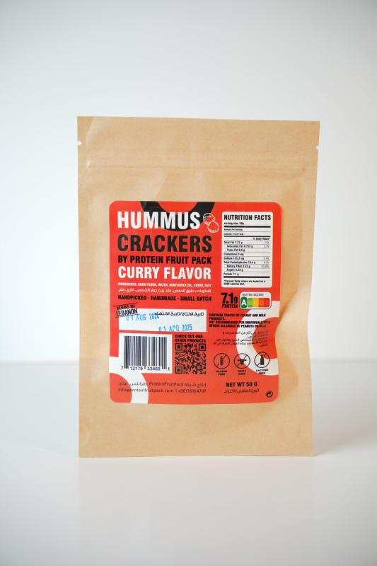 Hummus Crackers Curry Flavor