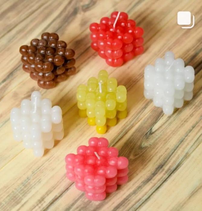 Bubble Cylinder Candle 