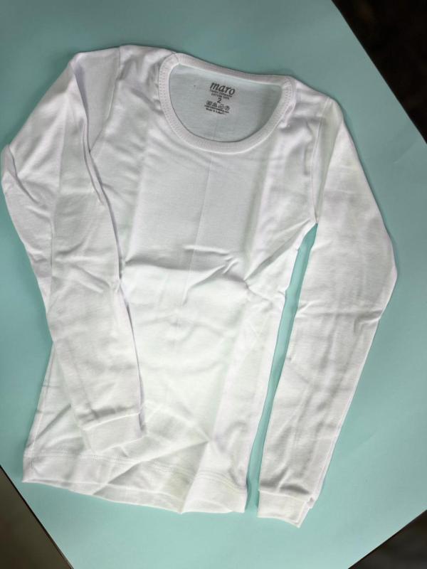 Maro- White Undershirt Long sleeve for Boys