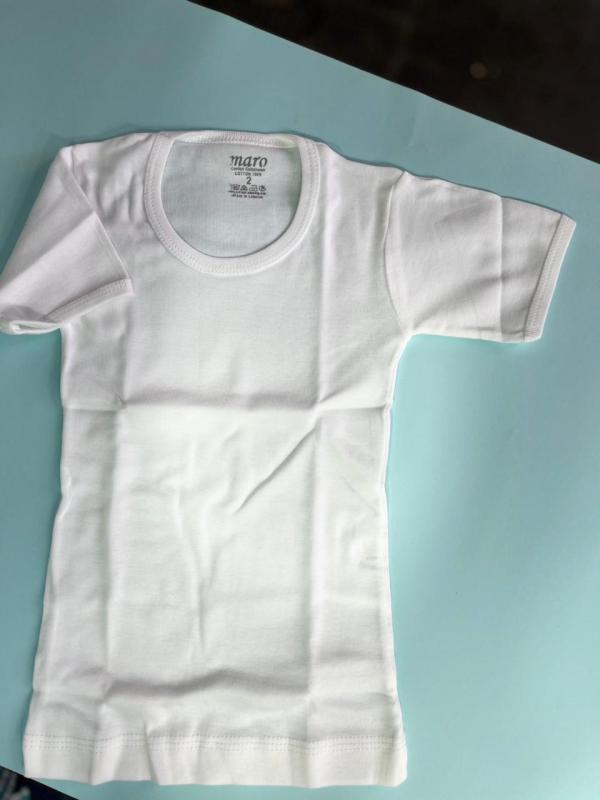Maro- White Undershirt semi-sleeve for Boys