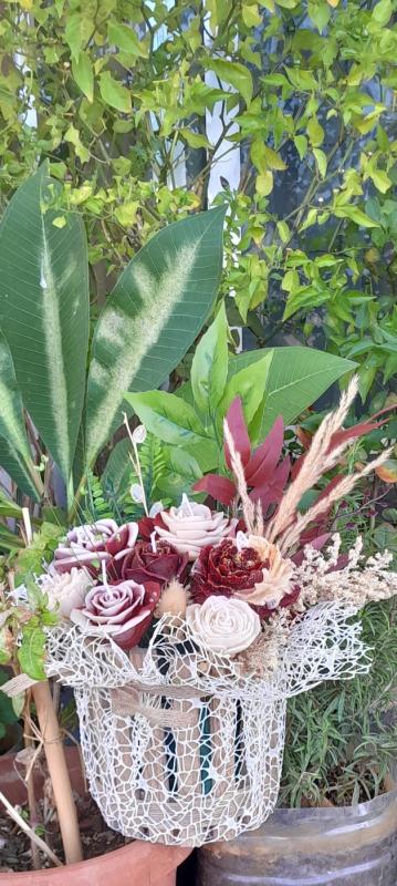 Handmade wax bouquet