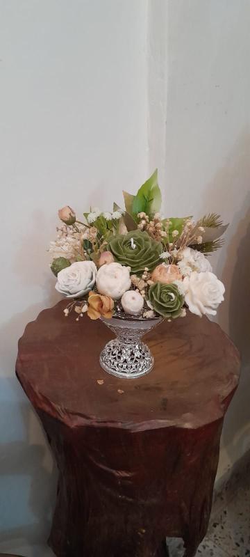 Handmade wax bouquet