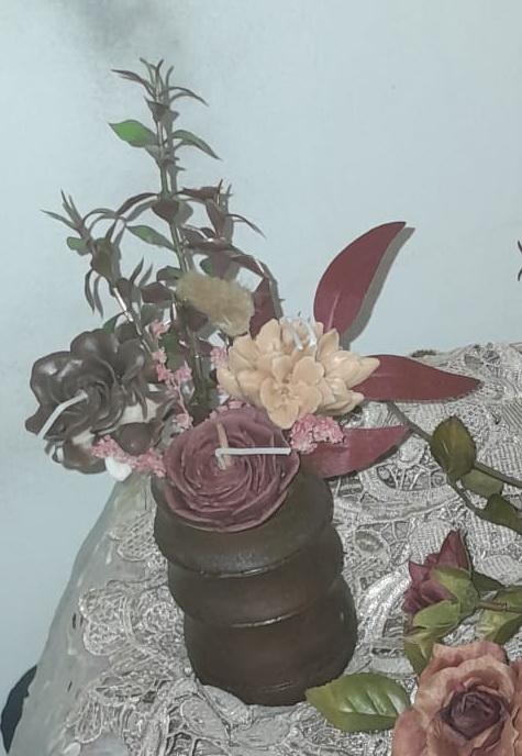 Handmade wax bouquet