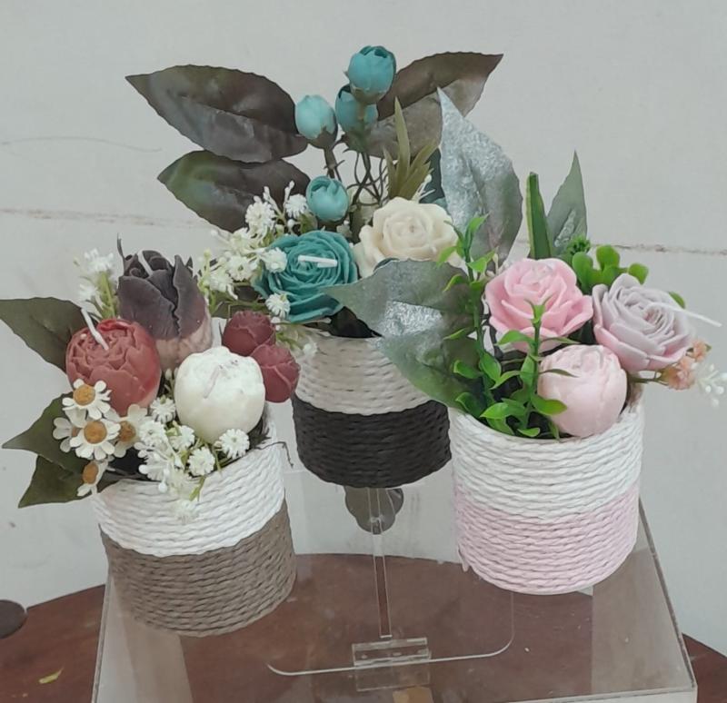 Handmade wax bouquet