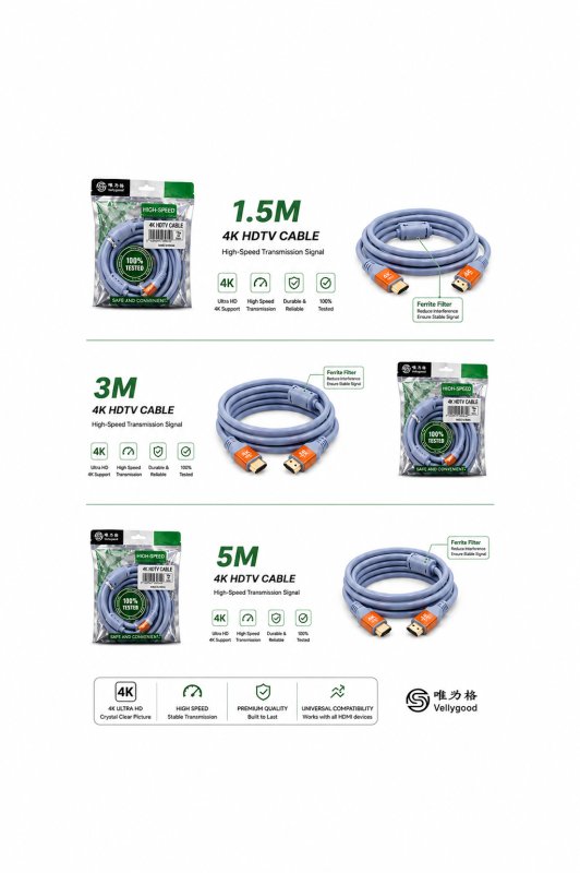 Cable HDMI 1.5M 3M 5M 10M 15M 20M